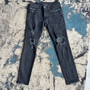 Abercrombie & Fitch Super Skinny Jeans – Size 29x30 – Dark Wash Distressed